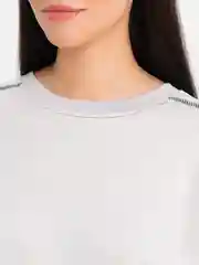 Oversized свитшот женский с винтажным эффектом и швами наружу
