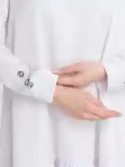 Белый платье женское свободное с длинным рукавом