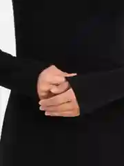 Черный длинное облегающее платье, со шнуровкой