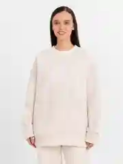 Молочный женский флисовый костюм оверсайз/ Женский костюм на флисе / Флисовая толстовка женская