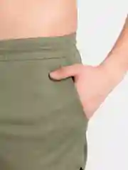 Зелёный хаки двухслойные спортивные шорты мужские, компресионные