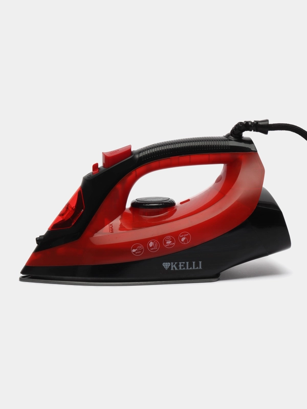 Утюг электрический Kelli-1639, мощность 2600 Вт, антипригарная подошва, паровой удар