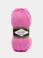 Розовый пряжа Alize Lanagold, 49% шерсть, 51% акрил, 100 г, 240 м