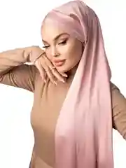 Розовый готовый платок из шелка