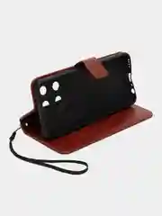 Багровый чехол-книжка с магнитной застежкой для Realme 11 4G (Реалми 11)