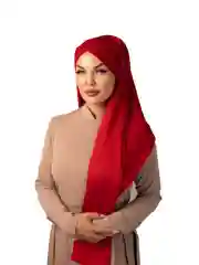 Красный готовый платок из шелка