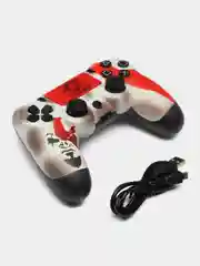 Бежевый джойстик PS4 DualShock геймпад беспроводной, Bluetooth, проводной с рисунком, с принтом, AA