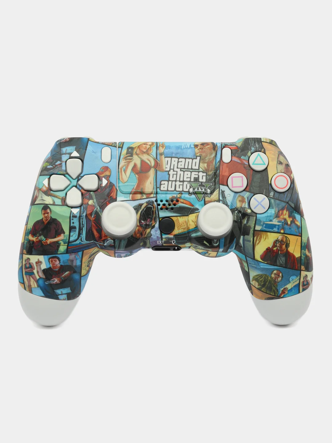 Голубой джойстик PS4 DualShock геймпад беспроводной, Bluetooth, проводной с рисунком, с принтом, AA