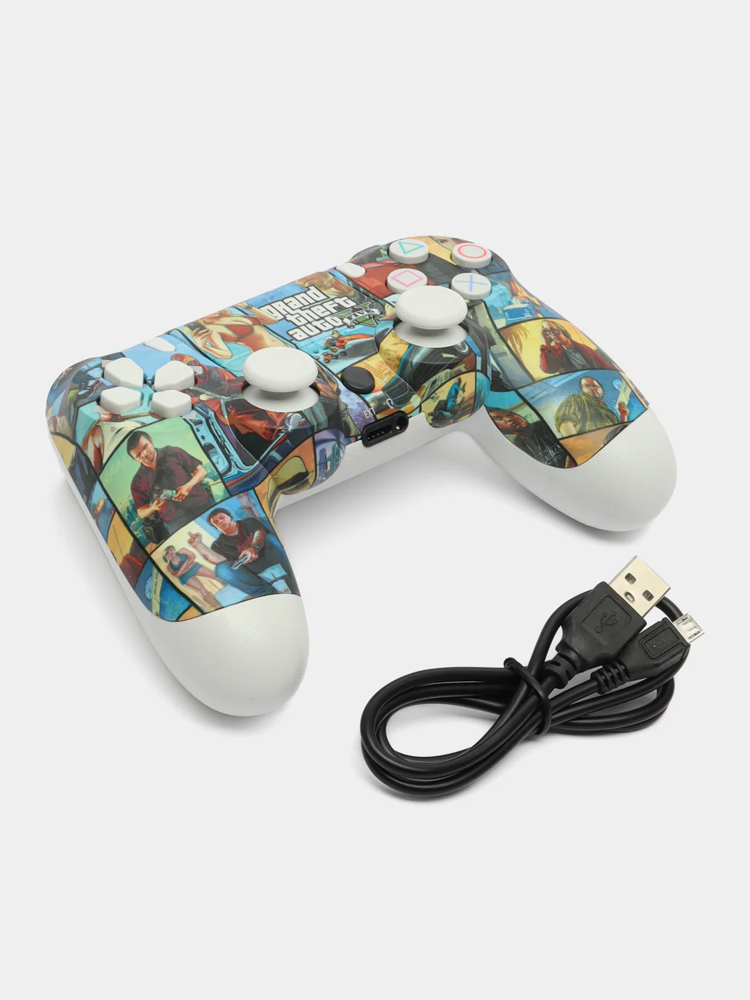 Голубой джойстик PS4 DualShock геймпад беспроводной, Bluetooth, проводной с рисунком, с принтом, AA