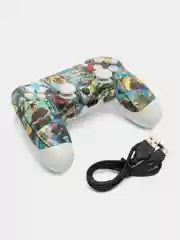 Голубой джойстик PS4 DualShock геймпад беспроводной, Bluetooth, проводной с рисунком, с принтом, AA