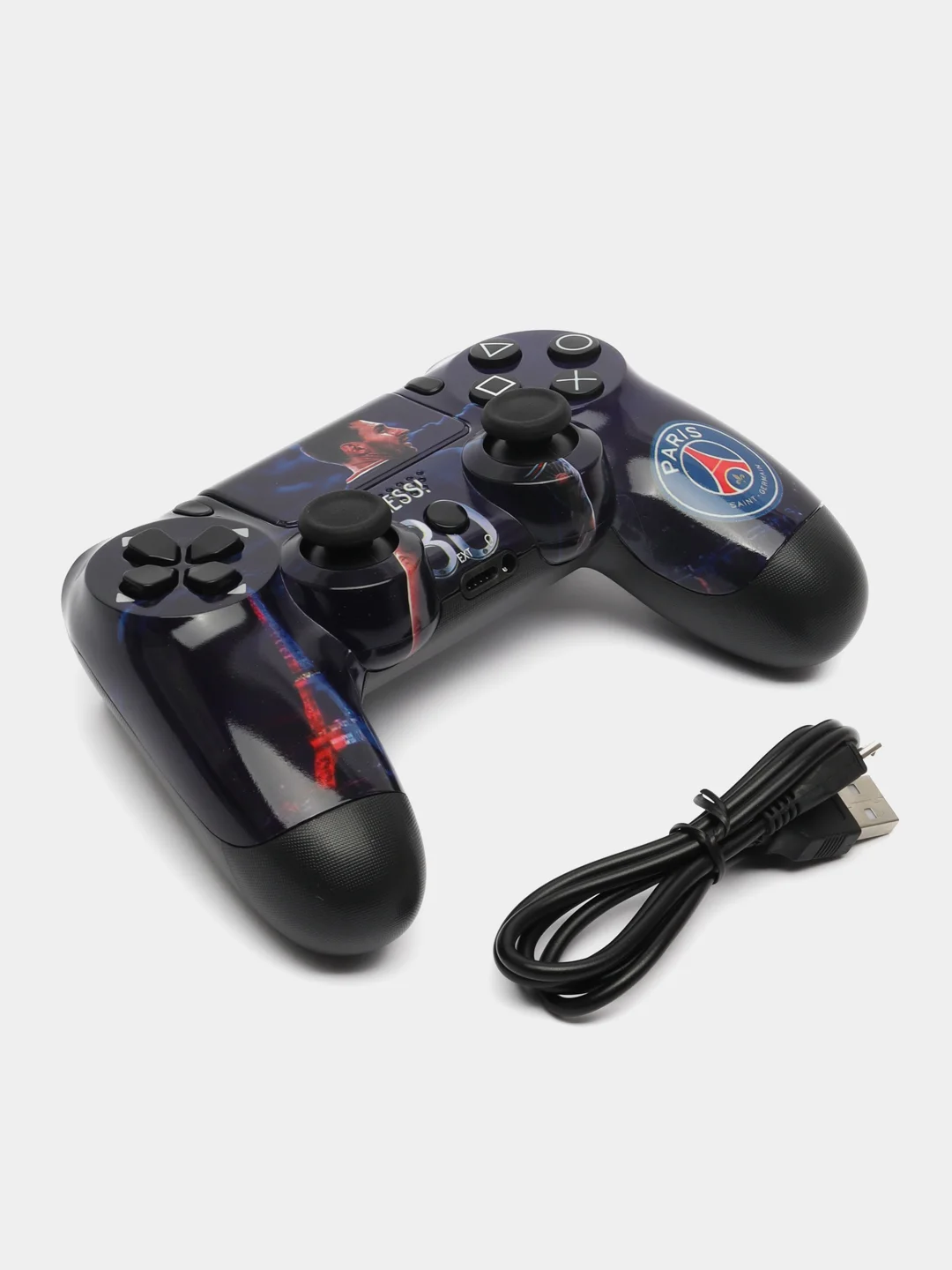 Синий джойстик PS4 DualShock геймпад беспроводной, Bluetooth, проводной с рисунком, с принтом, AA