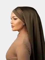 Хаки готовый платок из шелка