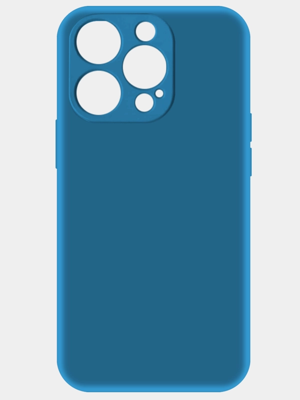 Чехол-накладка Krutoff Silicone Case для iPhone 14 Pro синий
