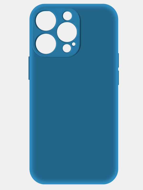 Чехол-накладка Krutoff Silicone Case для iPhone 14 Pro Max синий