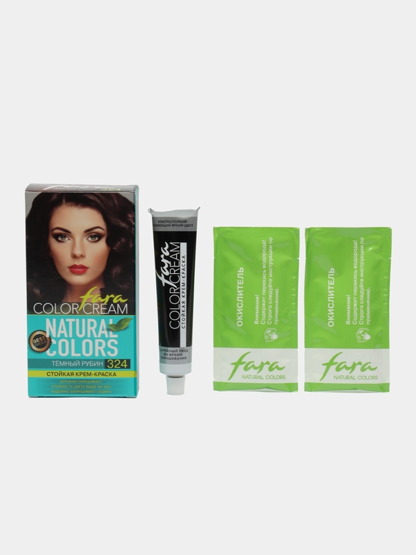 Краска для волос Fara Natural Colors 324 ТЕМНЫЙ РУБИН