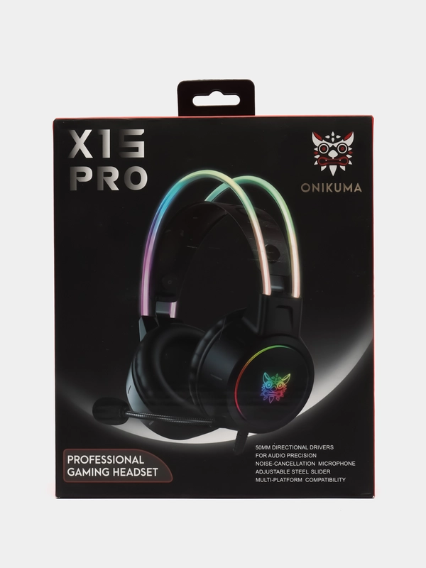 Наушники игровые компьютерные с микрофоном RGB подсветка ONIKUMA X15 Pro лучший подарок