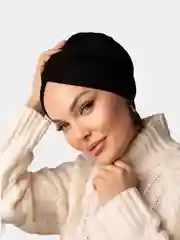 Черный палантин трикотажный Калифорния