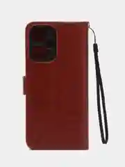 Багровый чехол-книжка с магнитной застежкой для Xiaomi Redmi Note 12 Turbo / Poco F5 (Сяоми Редми Нот 12 Турбо / Поко Ф5)