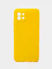 Желтый силиконовый чехол Samsung Galaxy A03 (Самсунг Галакси А03) прозрачный