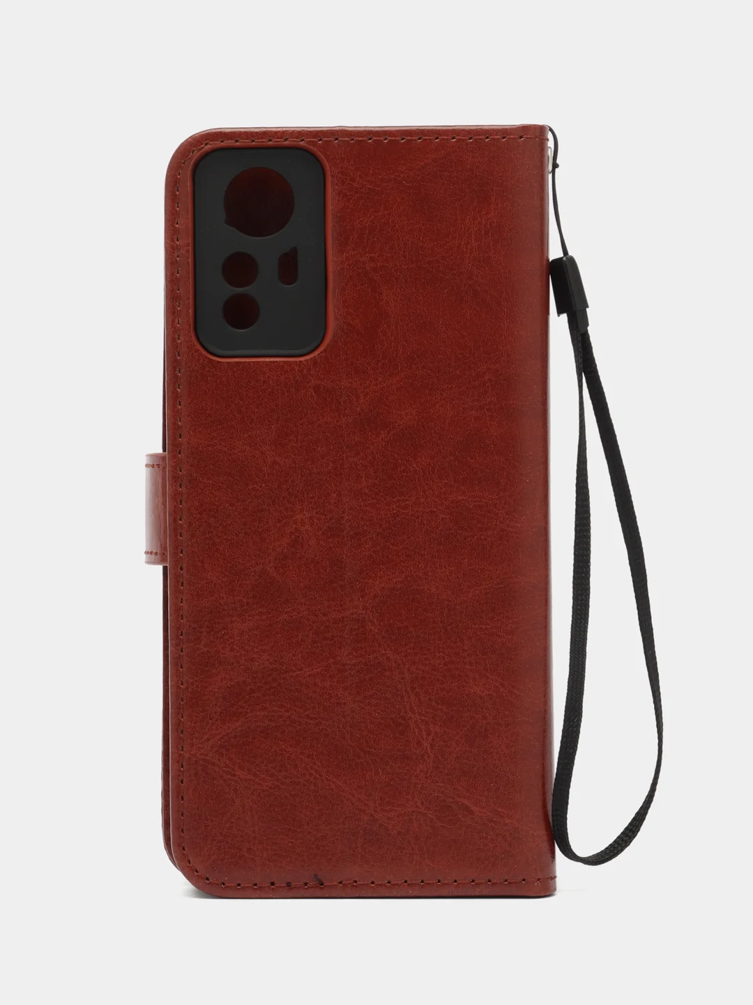 Багровый чехол-книжка с магнитной застежкой для Xiaomi Redmi Note 12S (Сяоми Редми Ноут 12С)
