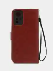 Багровый чехол-книжка с магнитной застежкой для Xiaomi Redmi Note 12S (Сяоми Редми Ноут 12С)