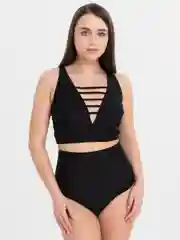 Черный купальник раздельный с топом PLUS SIZE