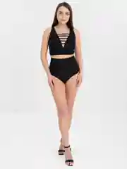 Зелёный хаки купальник раздельный с топом PLUS SIZE