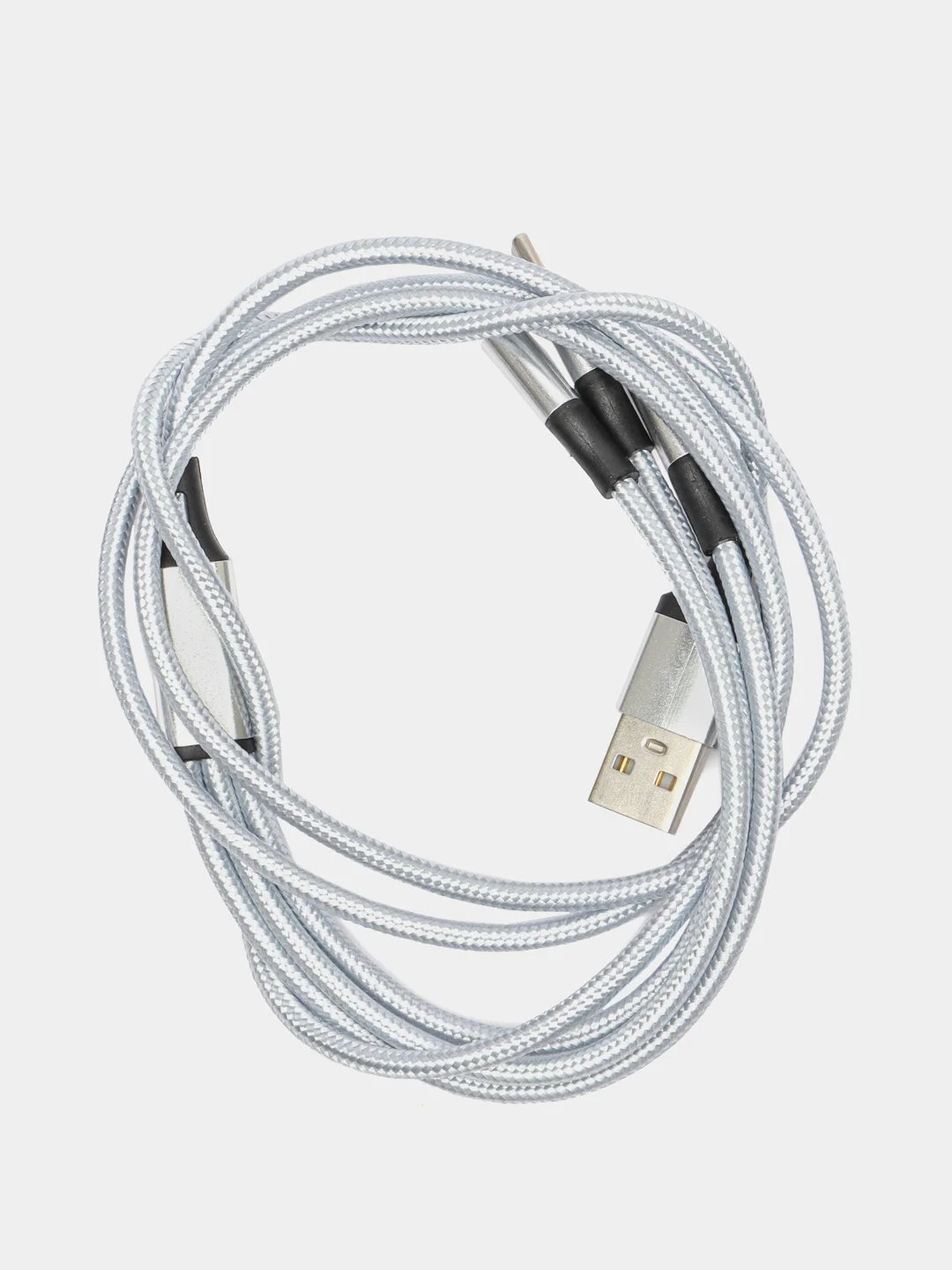 Серый кабель для зарядки 3 в 1, Lightning, TYPE-C, MICRO USB, 120 см