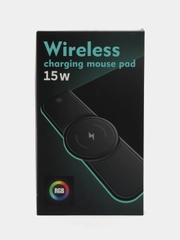 Игровой коврик с подсветкой RGB и беспроводной зарядкой 15w, 800 х 300 x 4 mm
