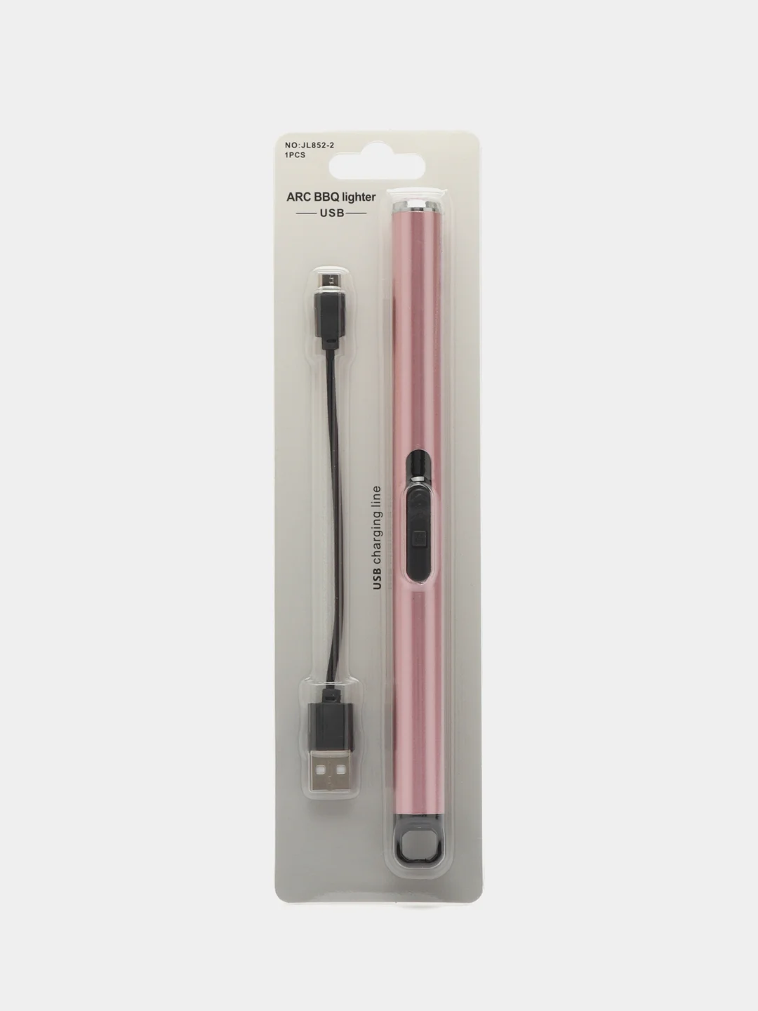 Розовый зажигалка электронная плазменная, с USB зарядкой, зажигалка для газовой плиты
