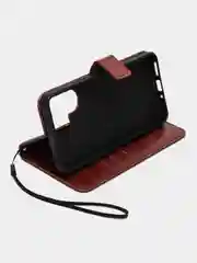 Багровый чехол-книжка с магнитной застежкой для Xiaomi Redmi 13C / Poco C65 (Редми 13С / Поко С65)