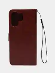 Багровый чехол-книжка с магнитной застежкой для Xiaomi Redmi 13C / Poco C65 (Редми 13С / Поко С65)