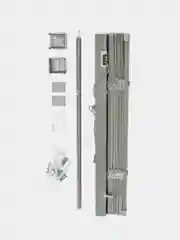 Жалюзи на окна горизонтальные пластиковые серые Brabix 40*155 см, 608609