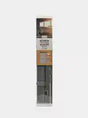 Жалюзи на окна горизонтальные пластиковые серые Brabix 40*155 см, 608609