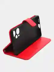 Красный чехол-книжка с магнитной застежкой для Xiaomi Redmi Note 12 Turbo / Poco F5 (Сяоми Редми Нот 12 Турбо / Поко Ф5)