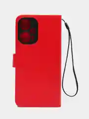 Красный чехол-книжка с магнитной застежкой для Xiaomi Redmi Note 12 Turbo / Poco F5 (Сяоми Редми Нот 12 Турбо / Поко Ф5)