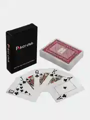 Красный карты игральные пластиковые Poker Club, для покера