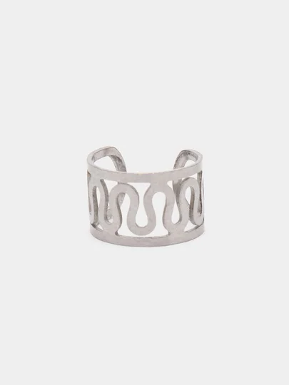 Сережка-кафф из медицинской стали, 1 штука, моно-серьга, серьги обманка, каф, пирсинг