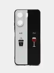 Бирюзовый чехол для Xiaomi Redmi 13C 4G / Poco C65 (Сяоми Редми 13С/Поко С65) с принтом, с рисунком