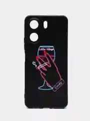 Голубой чехол для Xiaomi Redmi 13C 4G / Poco C65 (Сяоми Редми 13С/Поко С65) с принтом, с рисунком