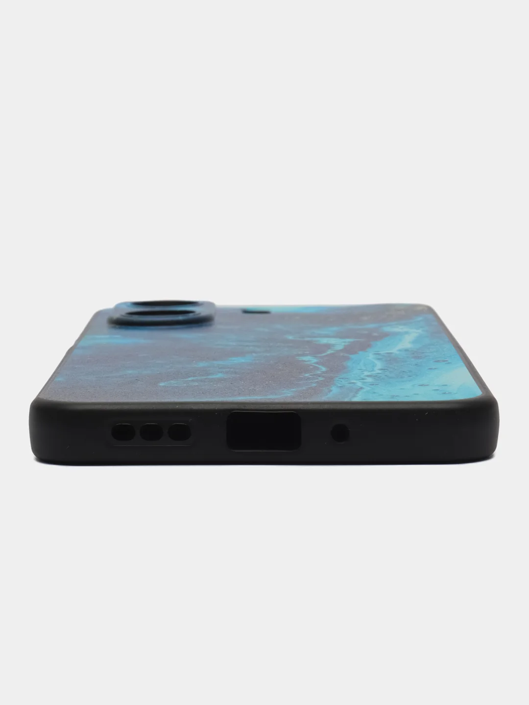 Тёмно-бирюзовый чехол для Xiaomi Redmi 13C 4G / Poco C65 (Сяоми Редми 13С/Поко С65) с принтом, с рисунком