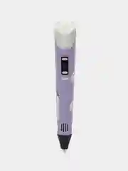 Фиолетовый 3д ручка 3D Pen 2 фиолетовая с дисплеем и набором пластика. Подарок для ребенка