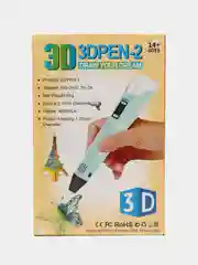 Фиолетовый 3д ручка 3D Pen 2 фиолетовая с дисплеем и набором пластика. Подарок для ребенка