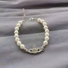 Золотой женский браслет на руку, жемчужный
