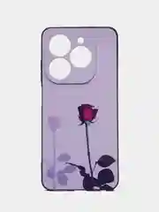 Серебряный чехол Tecno Spark 20 / Spark 20C / Spark GO 2024 / Infinix Smart 8 / HOT 40i, с принтом