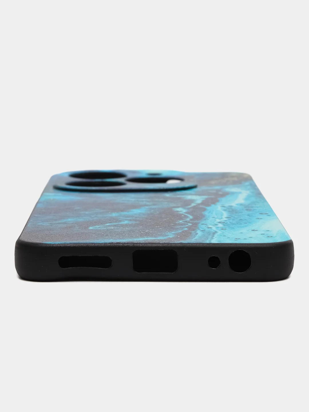 Тёмно-бирюзовый чехол Tecno Spark 20 / Spark 20C / Spark GO 2024 / Infinix Smart 8 / HOT 40i, с принтом