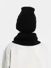 Черный шапка и снуд для мальчика, на флисе