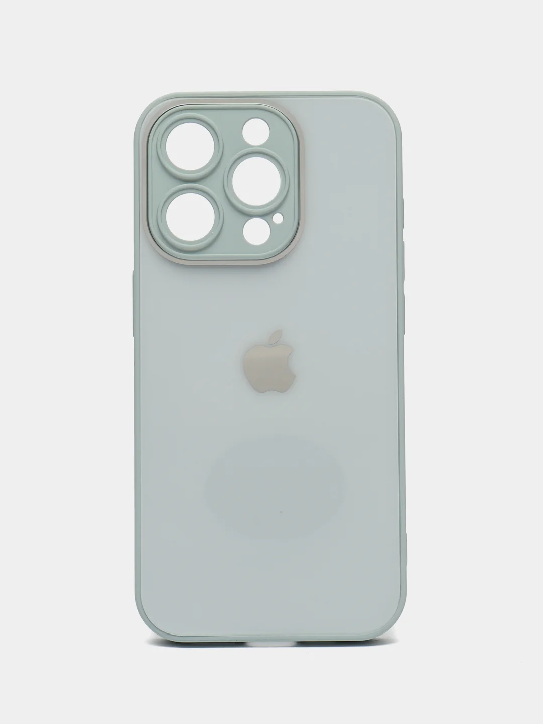 Ледяной чехол для iPhone 15, 15 Pro, 15 Pro Max, со стеклянной панелью и защитой камеры