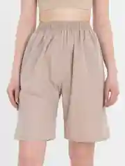 Бежевый меланж trendd / Шорты базовые Unisex с карманами и эластичной талией