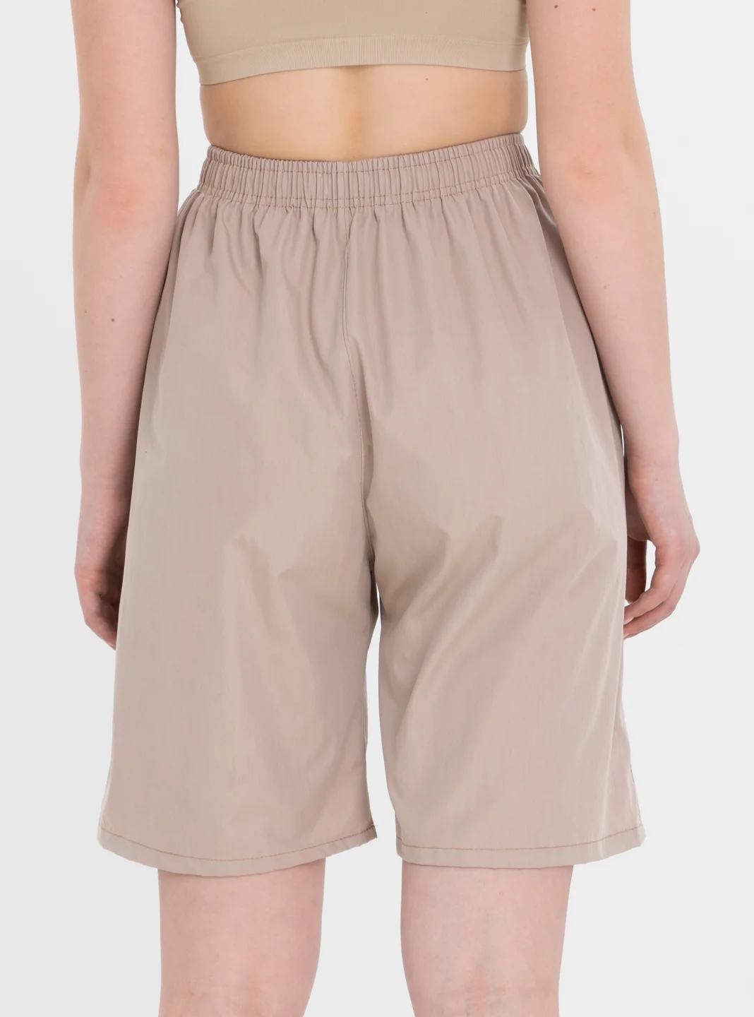 Бежевый trendd / Шорты базовые Unisex с карманами и эластичной талией